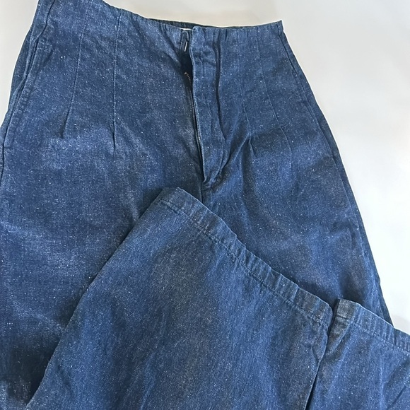 The GREAT The Sculpted Trouser Pleated in Rinse Wash Flare Wide Leg size 28 - Picture 10 of 12